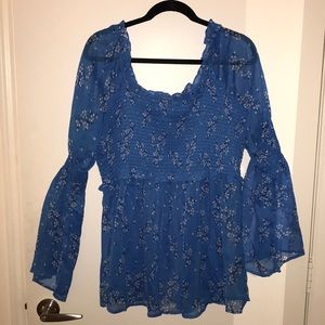 Blue Floral Smocked Top by ASOS Maternity. NWOT
